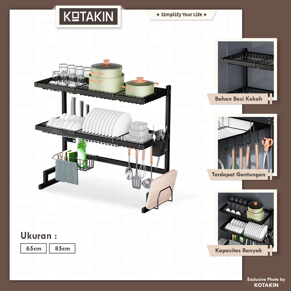 Rak Wastafel Cuci Piring 2 Tingkat